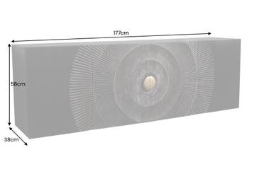 Hangend dressoir GOLDEN SUNSET 180cm zwart met 3D, Ophalen of Verzenden, Nieuw