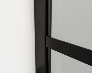 Douchedeur 80x200cm 6mm Nano glas mat zwart serie Rafaella, Verzenden, Nieuw