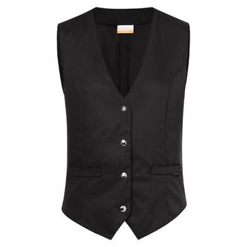 GGM Gastro | (6 stuks) KARLOWSKY | Dames Gilet Lena - Zwart, Verzenden, Nieuw