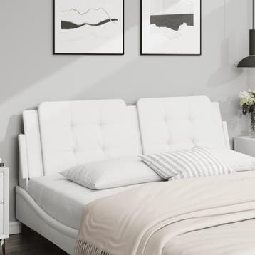vidaXL Hoofdbordkussen Zadar 160 cm kunstleer wit, Verzenden, Nieuw, Wit, Overige materialen