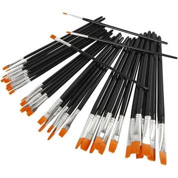 YellowLine Kwastenset, afm 0+2+4+8+12+16, 36 stuk/ 1 doos, Nieuw