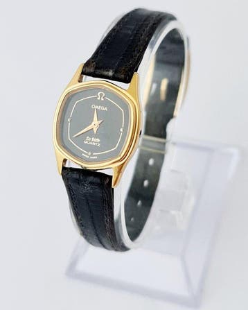 Omega - Vintage Ladies Omega De Ville Quartz Watch Black, Nieuw