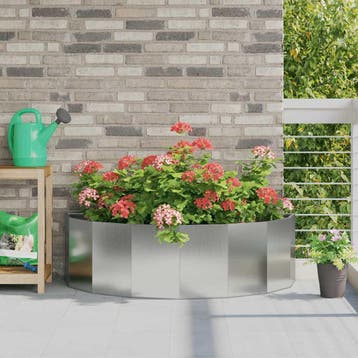 vidaXL Plantenbak Zilver 120 x 60 x 35 cm Gegalvaniseerd, Verzenden, Nieuw, Metaal, 60 tot 100 cm