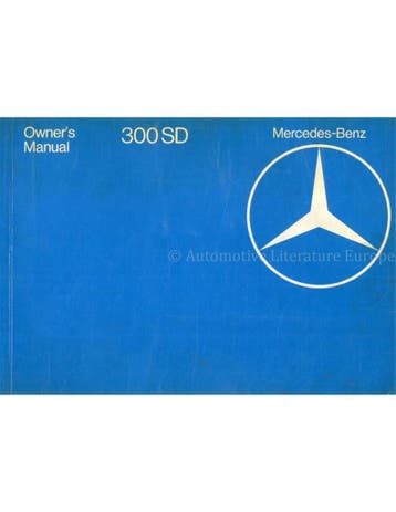 1981 MERCEDES BENZ S KLASSE INSTRUCTIEBOEKJE ENGELS (VS)
