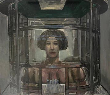 Peter Blokhuis (1938) - Circus kassa meisje, Antiek en Kunst