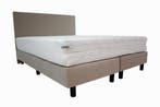 Budget Boxspring creme|beige inclusief pocket koudschuim, Verzenden, Nieuw, Beige, Modern