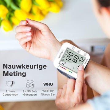 2dekans | Bintoi Bloeddrukmeter Pols – Automatisch –, Ophalen of Verzenden, Zo goed als nieuw