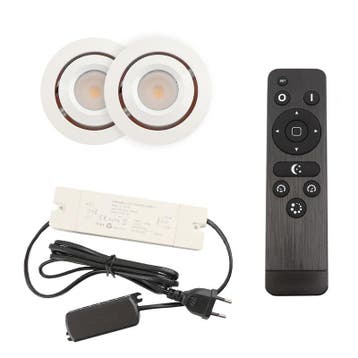 2 kantelbare veranda spots Rona, IP44, met aansluitset en, Ophalen of Verzenden, Nieuw