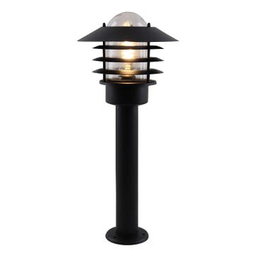 Rvs buitenlamp zwart, Felice, IP44, Ophalen of Verzenden, Nieuw, Glas, Staande lamp