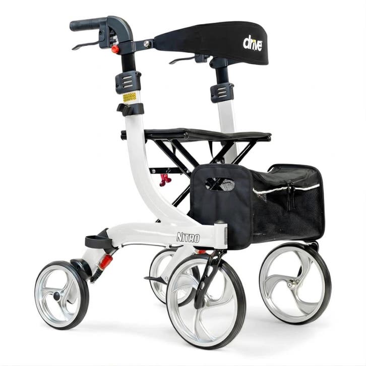 Rollator Nitro Large - Wit, Diversen, Rollators, Verzenden