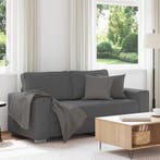 vidaXL Loveseat bank 180x77x82 cm corduroy stof donkergrijs, Verzenden, Nieuw, Stof