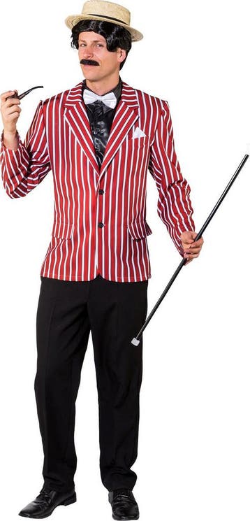Jaren 20 Jasje Gestreept Rood/Wit, Kleding | Heren, Ophalen of Verzenden, Nieuw