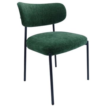 Stoel | Stof/Metaal | Groen | Zwart Frame | Indoor |, Zakelijke goederen, Horeca | Keukenapparatuur, Verzenden, Nieuw in verpakking