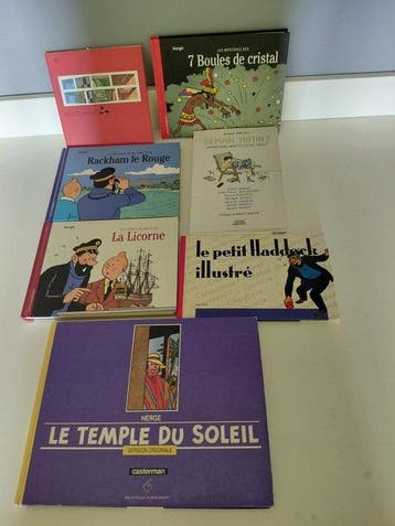 Tintin - Set van 7 boeken - Casterman / éditions Moulinsart, Boeken, Nieuw