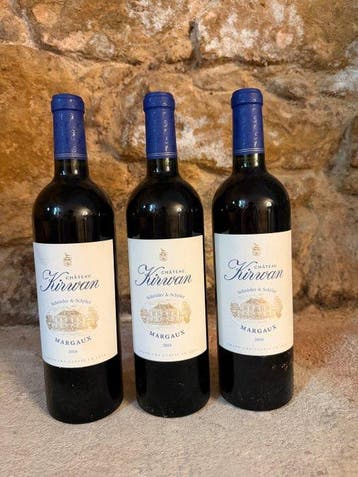 2018 Chateau Kirwan - Margaux Grand Cru Classé - 3 Flessen, Nieuw