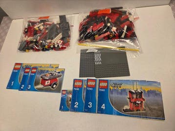 Lego Set - City - LEGO City Brandweerwagen 7239 + LEGO 7240, Nieuw
