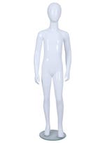 Faceless etalagepop kind glossy wit 9 jaar mt 134 JYK04-GW