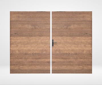 Dubbele Tuinpoort Triple profiel Fraké Horizontaal, Tuin en Terras, Ophalen of Verzenden, Nieuw