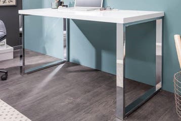 Modern bureau WHITE DESK 120cm witte hoogglans bureautafel -, Ophalen of Verzenden, Nieuw in verpakking