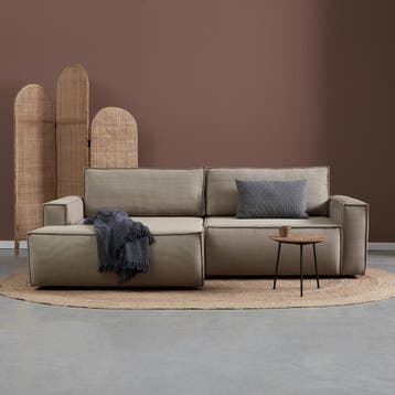 *WOONWINKEL* Beige Slaapbank Chaise Longue Links, Verzenden, Nieuw