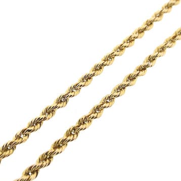 Gouden gedraaide schakelketting, Ophalen of Verzenden, Gebruikt, Goud, Goud