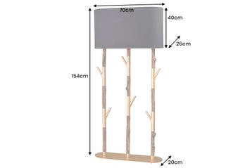 Vloerlamp WARDROBE 150cm, frame naturel goud met lampenkap, Ophalen of Verzenden, Nieuw