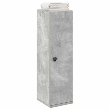 vidaXL Badkamerkast met rolhouder 20,5x22x72 cm betongrijs, Verzenden, Nieuw, (Half)hoge kast