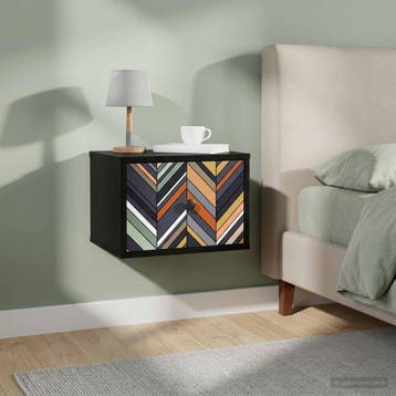 vidaXL Wandkastje OMMEN 2 st Zwart eiken 36 x 33 x 25 cm, Minder dan 45 cm, Verzenden, Nieuw, Minder dan 55 cm