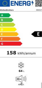 2dekans | KitchenBrothers Diepvriezer - 64L - Compact, Ophalen of Verzenden, Zo goed als nieuw