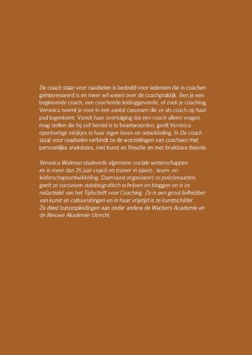 De coach staat voor raadselen 9789078876106 Veronica Waleson, Verzenden, Zo goed als nieuw, Veronica Waleson