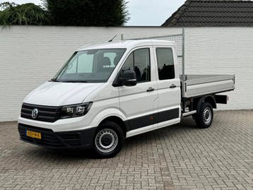 Volkswagen Crafter 35 2.0 TDI L3 Pick up 7 pers. Trekhaak Ga, Stof, Gebruikt, Volkswagen, Wit