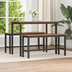 Eetbank Oudhout 100 x 32,5 x 48,5 cm Engineered hout en staa, Verzenden, Nieuw