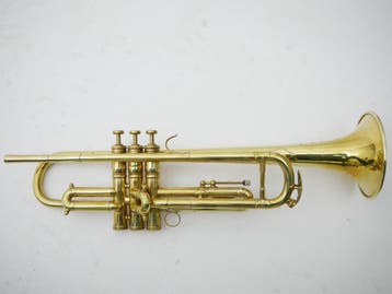 Trompet  F. Besson Brevete in Raw Brass, Ophalen of Verzenden, Gebruikt, Bes-trompet, Met koffer