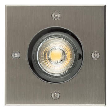 Grondspot LED Ø11 Vierkant RVS met dag en nacht sensor, Verzenden, Nieuw