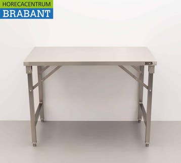 HCB RVS Inklapbare Werktafel Tafel 120 x 70 x 85 cm Horeca, Ophalen of Verzenden, Nieuw in verpakking