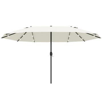 TRUUSK Dubbele Parasol Met LED - 440 x 256 cm - Tuinparasol, Verzenden