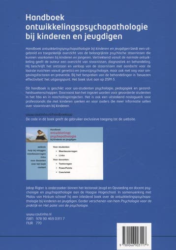 Handboek ontwikkelingspsychopathologie bij kinderen en, Verzenden, Gelezen, Jakop Rigter
