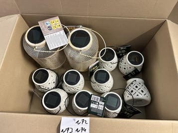 Veiling - 11x Partij LED Solar tuin Verlichting, Nieuw