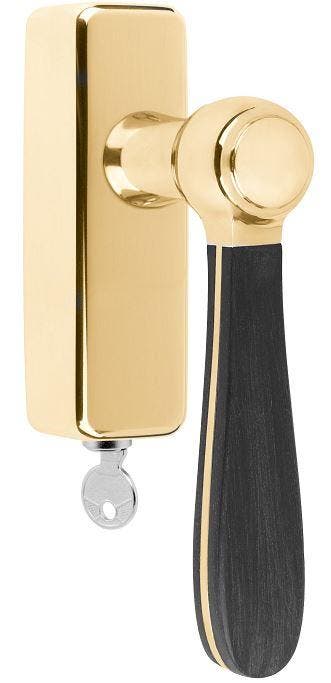 Draaikiepgarnituur BOSCO LZ100-DKLOCK messing ongelakt/mat, Verzenden, Nieuw