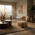 Fauteuil Reza naturel - taupe Bay, Ophalen of Verzenden, Nieuw