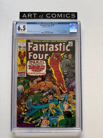 Fantastic Four #100 - CGC 6.5 - Mad Thinker, Puppet Master, Nieuw