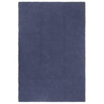 vidaXL Vloerkleed rechthoekig 160x230 cm katoen marineblauw, Verzenden, Nieuw, Blauw