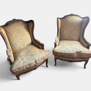 Fauteuil - hard hout - Armstoel La Bergère