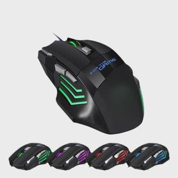 RGB Gaming Muis met 7 Knoppen en 2400 DPI - Ergonomisch & Be, Verzenden, Nieuw