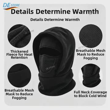 Multifunctionele Winter Balaclava met Capuchon: Fleece Nekwa, Verzenden, Nieuw