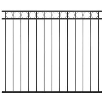 vidaXL Schuttingpaneel ASSEN staal 163x150 cm zwart, Verzenden, Nieuw, IJzer