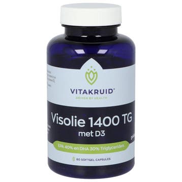 Vitakruid  Visolie 1400TG D3  60 cp, Verzenden, Nieuw