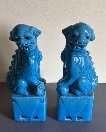 Figuur - Foo dogs - Porselein - China (Zonder minimumprijs)