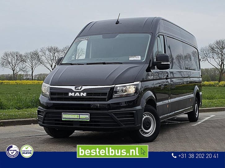 MAN TGE 3.140, Auto's, Bestelauto's, Lease, Automaat, Financial lease, Zwart, MAN, Diesel, Euro 6, Gebruikt