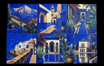 Riviera Tiles - Figuur - Atlas-collectie – Zes keramische